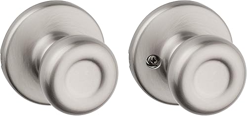 Miniatura 4 de Kwikset Tylo Pomo de puerta sin giro, manija de un solo lado para armarios, puertas dobles francesas y despensa, pomo interior de presión/tracción