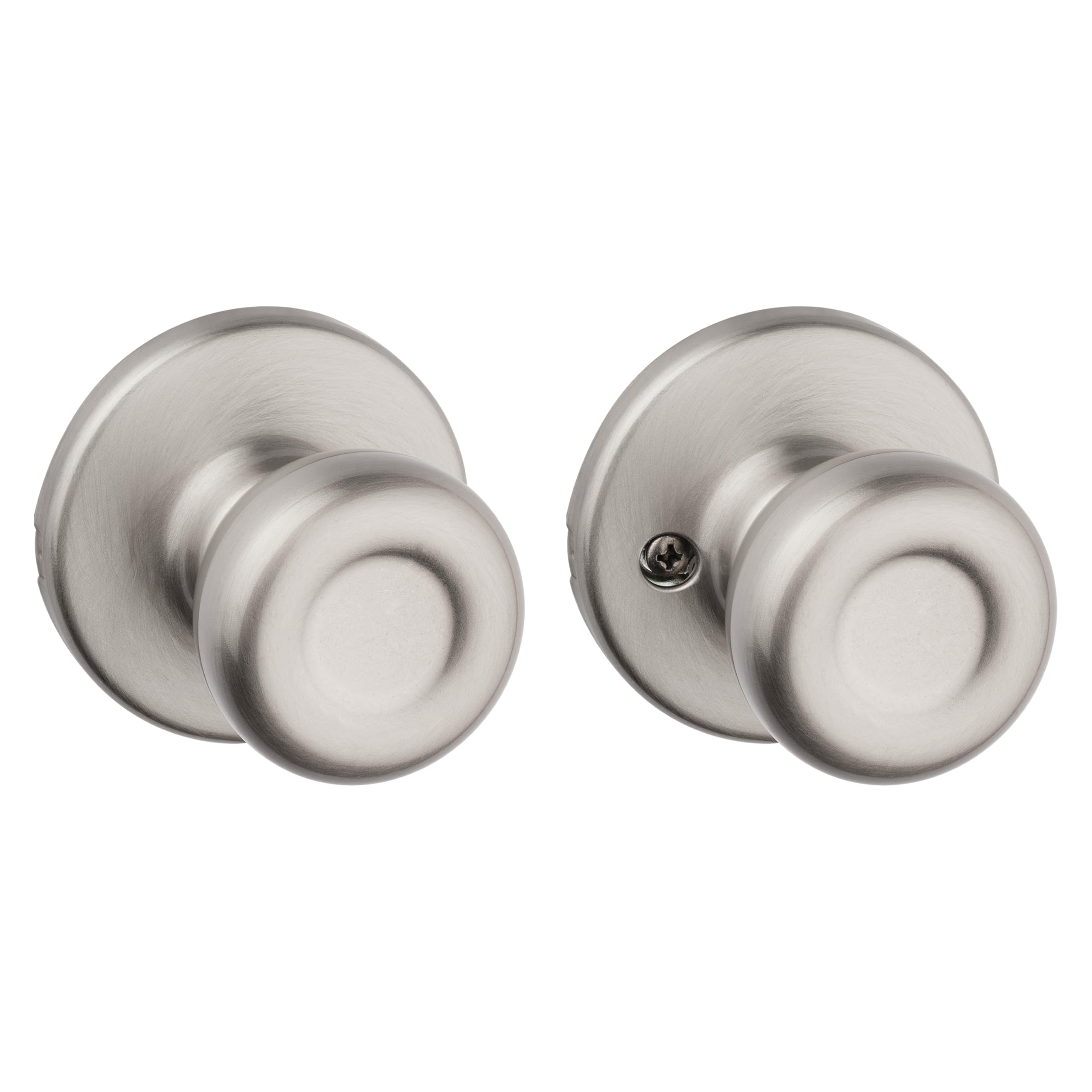 Tylo Interior Passage Door Knob, Handle For Closet and Hallway Doors, Non-Locking Doorknob in Satin Nickel, with Microban Protection, 1 Count (Pack of 1)