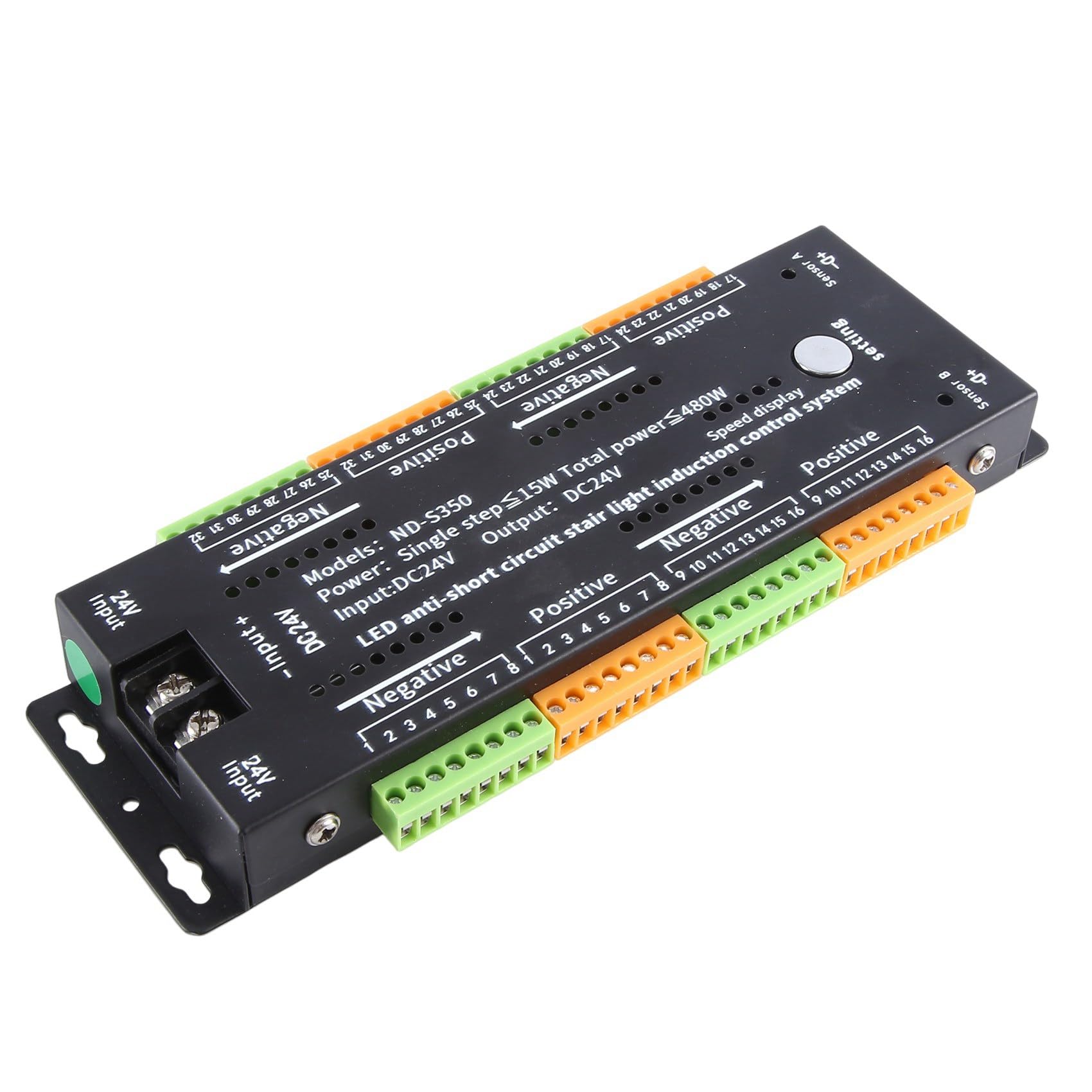 Scala LED Motion Sensor Light Controller Nero Lega di Alluminio per Indoor Motion Night Light 12V/24V