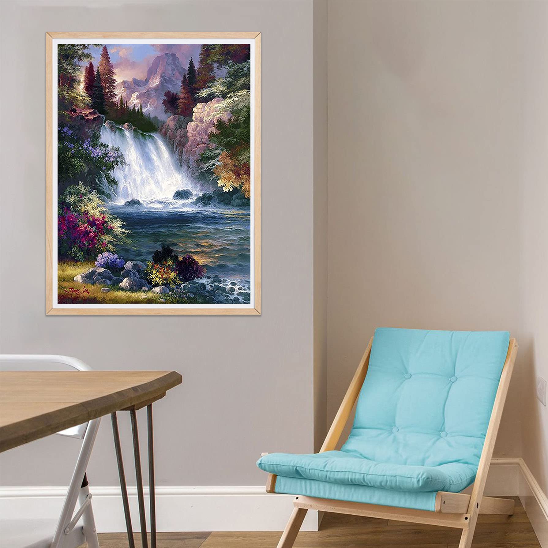 Tamseen Kit Peinture Au Diamant 5D Surprise Aléatoire - Paysage DIY Complet 30x40cm, Broderie Diamant Pour Décoration Murale Salon