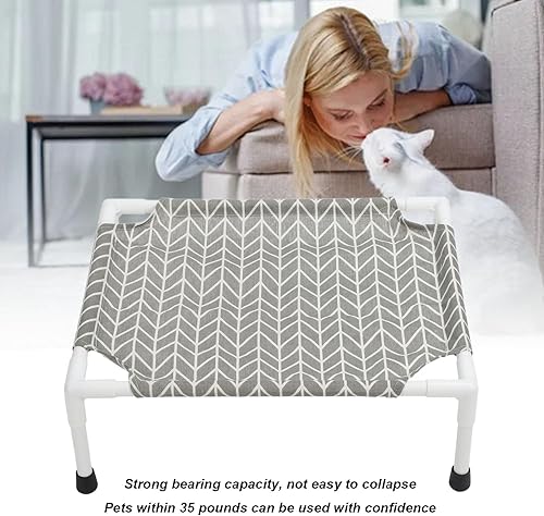 Miniatura 3 de Cama elevada para perro, cuna elevada refrescante para mascotas, almohadilla desmontable transpirable para gatos con patas antideslizantes para