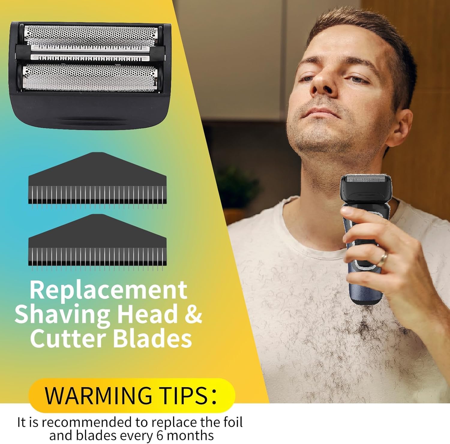 Tête de rechange et lame de coupe pour rasoir Remington SPF-PF | modèle PF7400 et PF7500 (noir, 2 paquet)