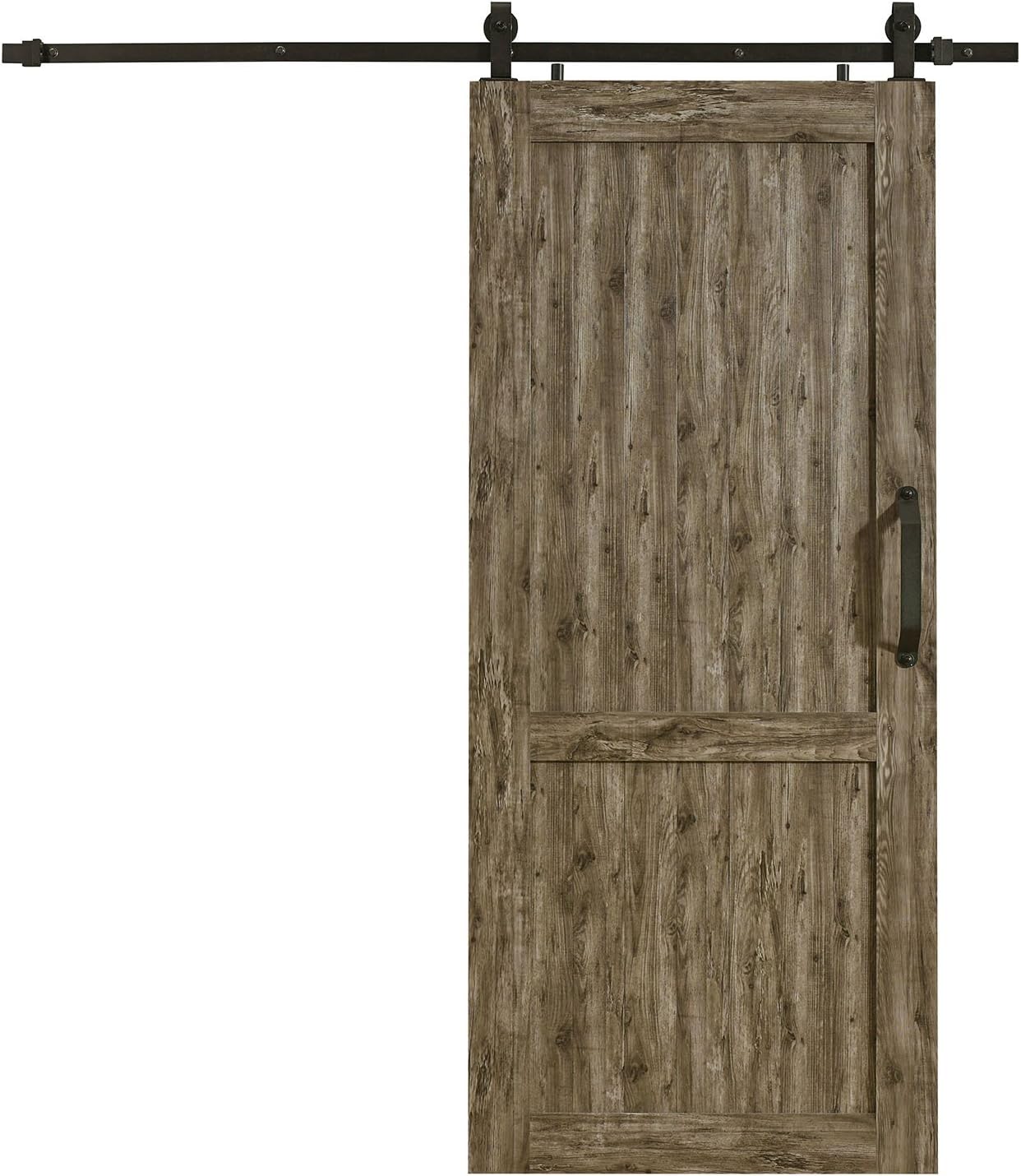 LTL Home ProductsMLB3684WGHKD Millbrooke Ready to Assemble PVC Barn Door Kit, 36" x 84", Weathered Grey