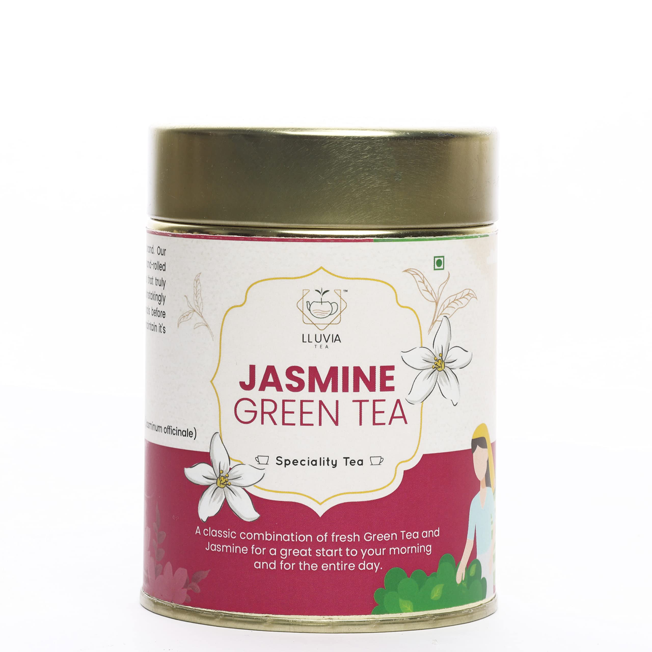 LLUVIA TEA Jasmine Green Tea for Calm Mind Pure Elegance Smooth and Natural Jasmine Flower Flavours Organic Jasmine Tea Leaves, 50 grams (B0BD8RG98D) Amazon Price History, Amazon Price Tracker