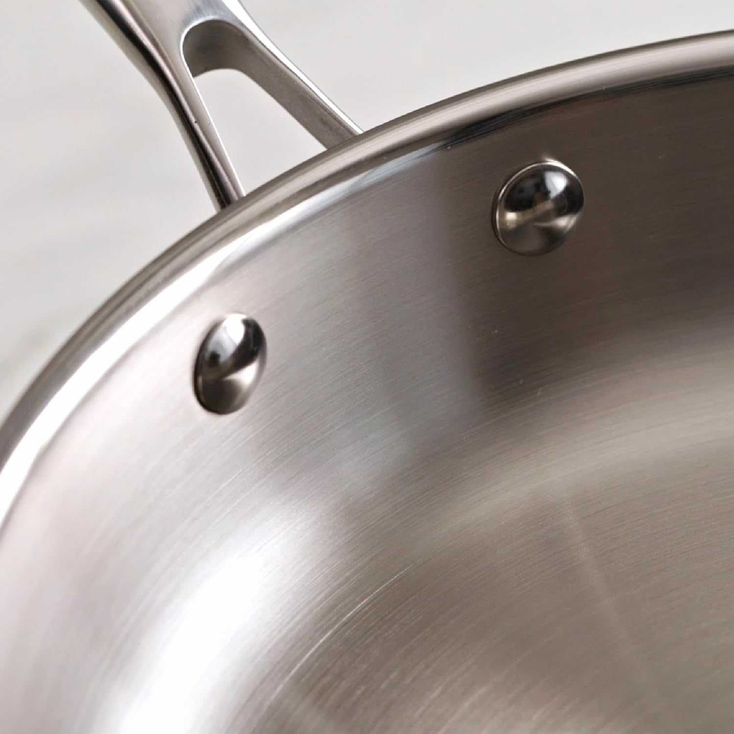 IBILI Triply Natural Tri-Ply Frying Pan, 28 cm, Stainless Steel, Suitable for Induction, Non-Stick