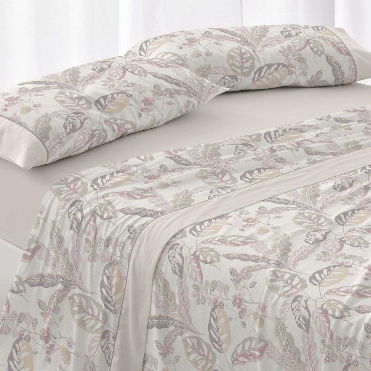 Burrito Blanco | Juego de sábanas | Cama de 150 a 160cm. (+Medidas Disponibles) | Diseño 053 | Color Greige (150-160x190/200cm.)