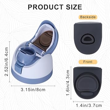 Replacement lid for Owala Freesip, blue replacement cap and silicone stopper. Owala Cup Fits 16oz, 24oz, 32oz, 40oz, Leak Proof BPA Free Replacement Cap Accessory for Owala Water Bottle