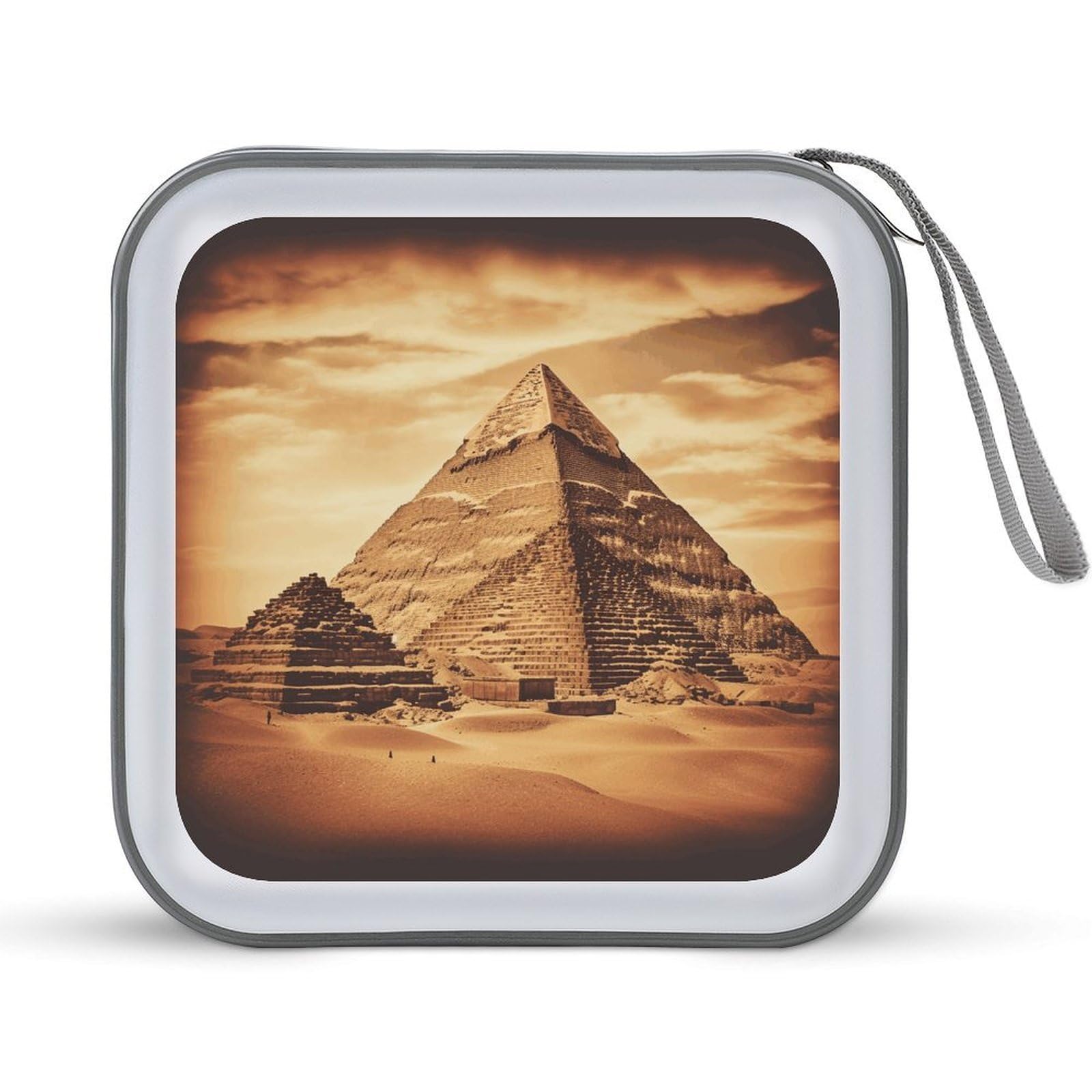 VstaDank - Great Egyptian Pyramid DVD Case 40 Capacity Protective Storage Organizer Booklet Folder Portable Album Car Disc Portfolio CD Plastic Discs