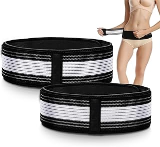 Sciatica Belt for Women and Men, 2 Pcs 47.2 Inch Sacroiliac Pain Relief Belt, Lower Back Support for Alleviates Sciatic, Pelvic, Lumbar, Leg and Sacral Nerve Pain (Black)