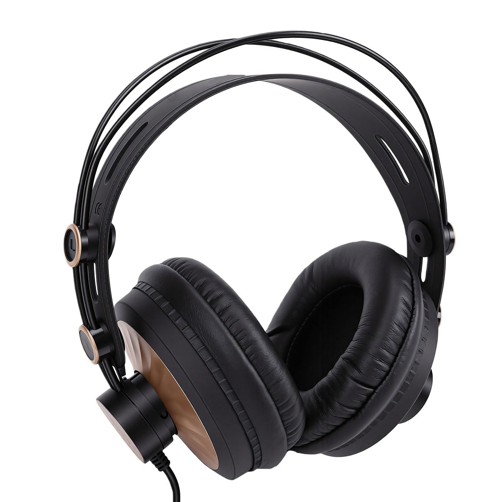 Cuffie da Gioco Cablate, Cuffie HiFi Over-ear con Driver da 50 Mm con Adattatore da 3,5 Mm 6,3 per Musica da Studio per PC