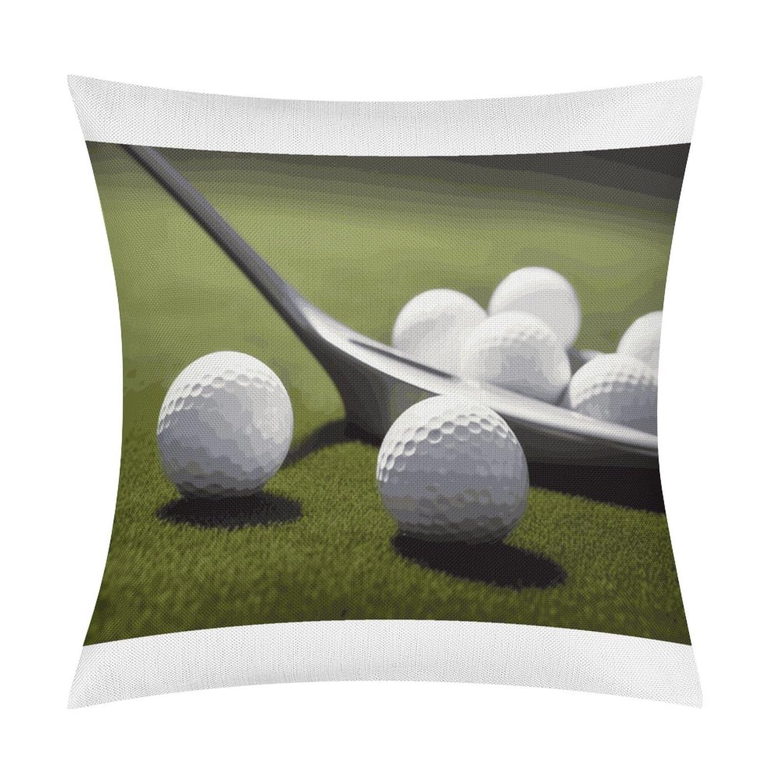 JTREHY Golf Throw Pillow Covers Farmhouse Pillow Cover Standard Pillow Shams Decorative Square Pillowcases Soft Pillow Cases Wrinkle Fade Resistant for Couch Home 18x18 Inch