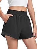 Girls Athletic Shorts with Liner Quick Dry Running Soccer Shorts with Zip Pockets for Kids Active Sports Volleyball