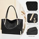 FOXLOVER Large Capacity Tote Designer Handbags for Women, Genuine Leather Ladies Top-handle Bags Fashion Shoulder Bags Purses