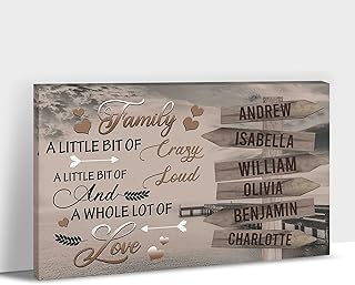Beach Wall Art - Personalized Name Sign Canvas Pictures for Home Decor G...