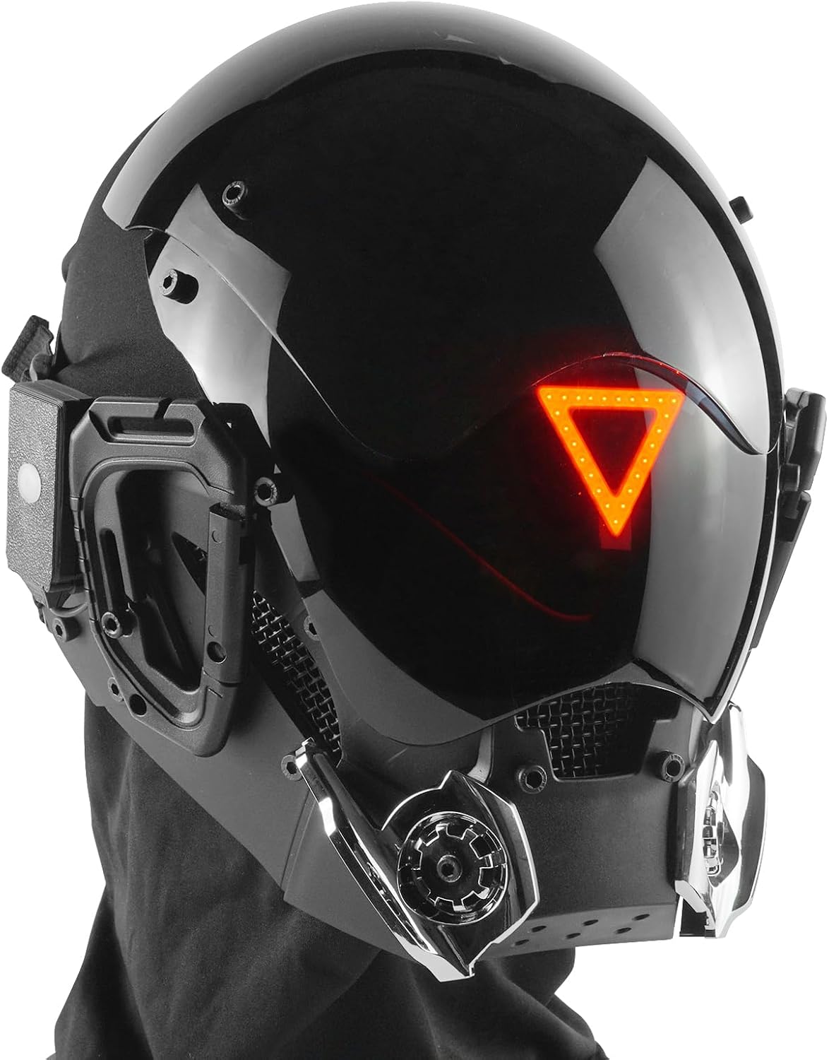 Marikito Punk LED Mask Helmet, Adjustable Sci Fi Mask, Great for Halloween parties, cosplay and Party Costume Props