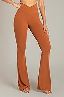 Vista 17 de Sunzel - Leggings acampanados para mujer, con control de abdomen, cintura cruzada y pierna ancha