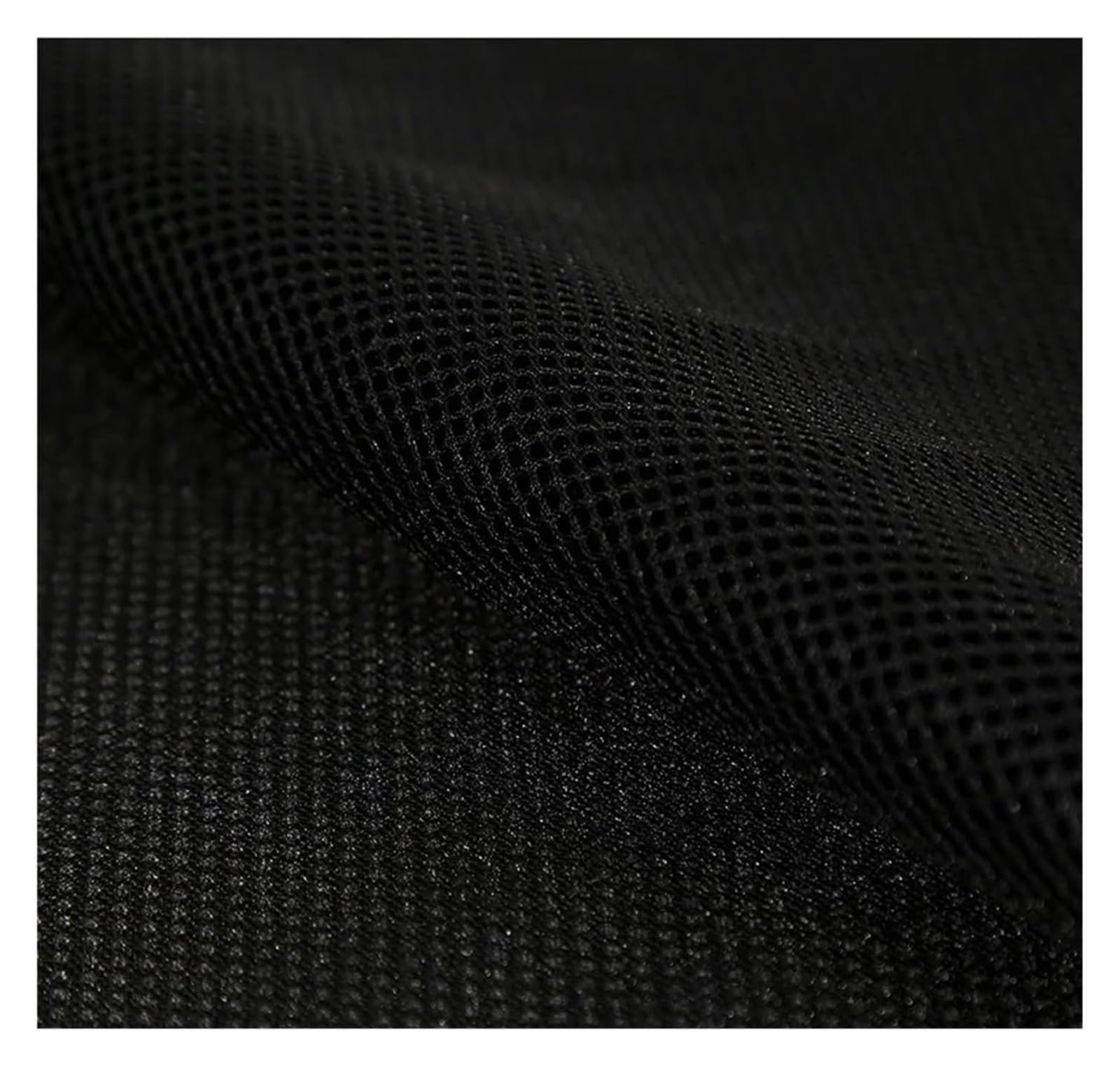 Tela de malla, tela elástica, 160 x 200 cm/160 45 cm, transpirable 3D for hacer sillas, altavoces, a prueba polvo y sonido, for(4 Black,160x200cm)