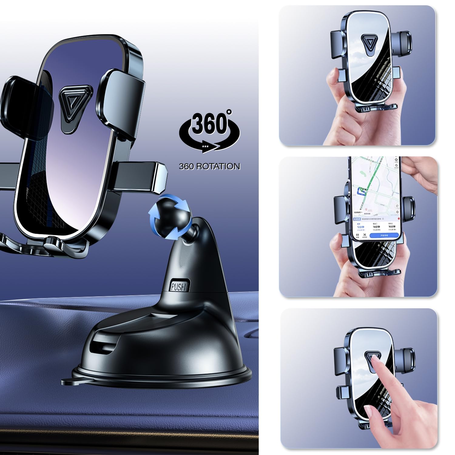 Soporte para teléfono de barco, impermeable, con ventosa, soporte para teléfono celular, tablero de instrumentos, soporte universal para camión, escritorio, barco, soporte resistente para navegación,