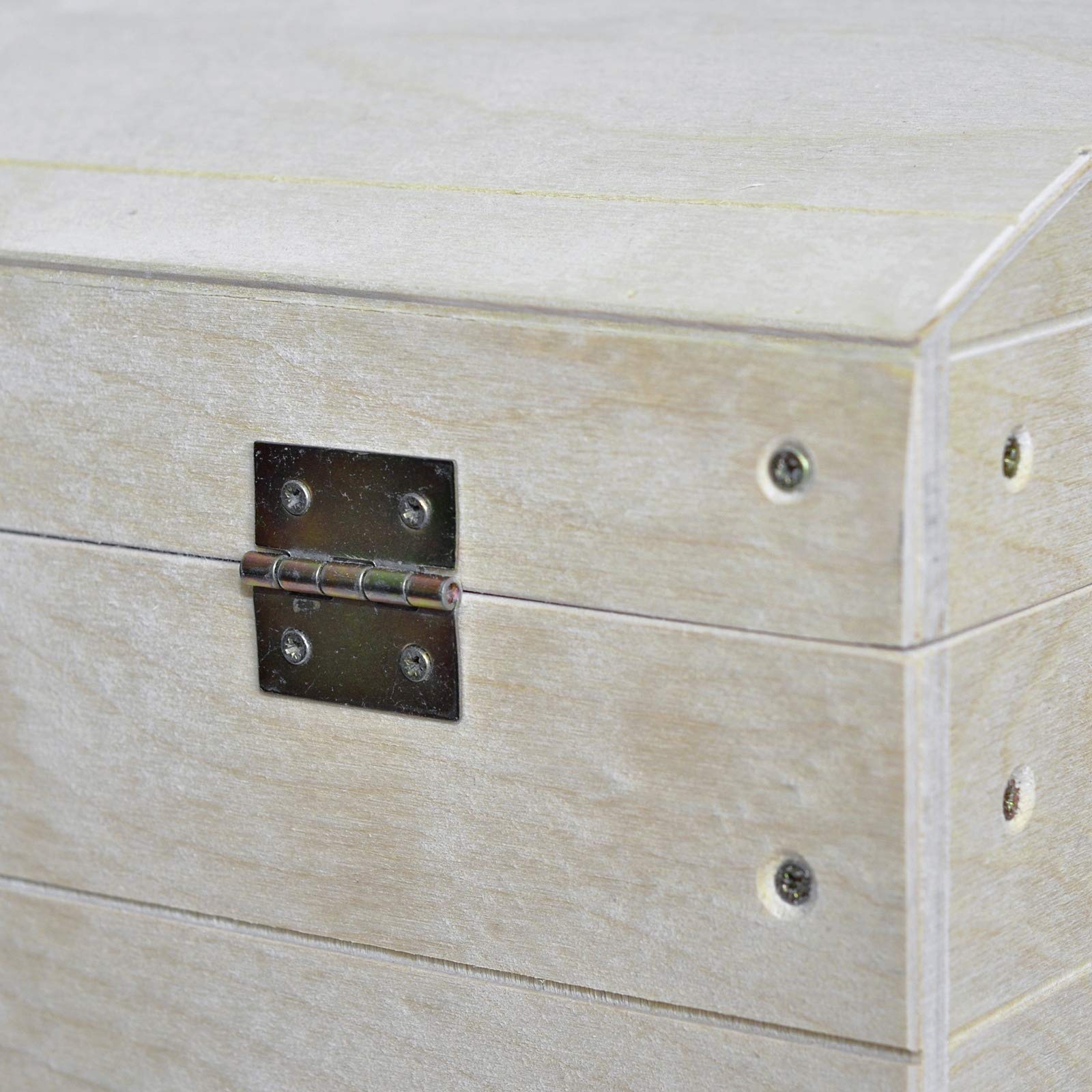 Creative Deco Baule in Legno, Casetta con Coperchio | 56.5x33x36.5cm | Cassa Armadio da Esterno e da Interno | Scatola Legno non Grezzo e non Verniciato | Porta Giochi per Decorare e Pittura Bambini