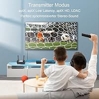 1Mii B03Pro+ Bluetooth 5.3 adó-vevő OLED kijelzővel, LDAC aptX HD, optikai RCA AUX csatlakozás 4