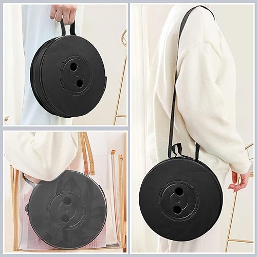 Miniatura 4 de BEBODOFI Paquete de 2 taburetes telescópicos plegables mejorados, portátil, ligero pero más resistente, con capacidad de carga, taburete plegable de