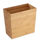 iDesign Rectangular Bamboo Waste Basket, The Formbu Collection – 10.5