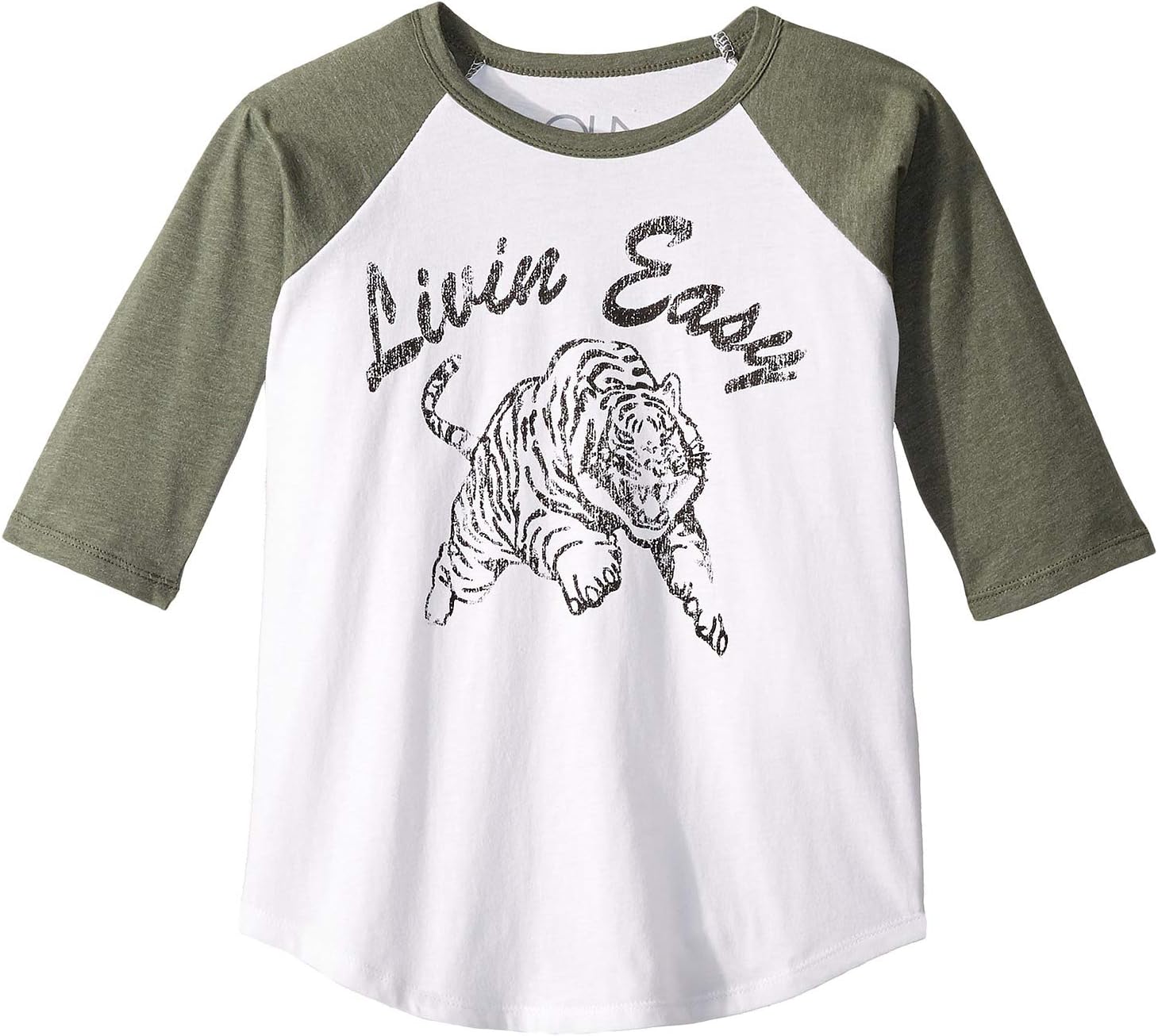 Super Soft Vintage Jersey 3/4 Sleeve Raglan Baseball Tee (Little Kids/Big Kids)