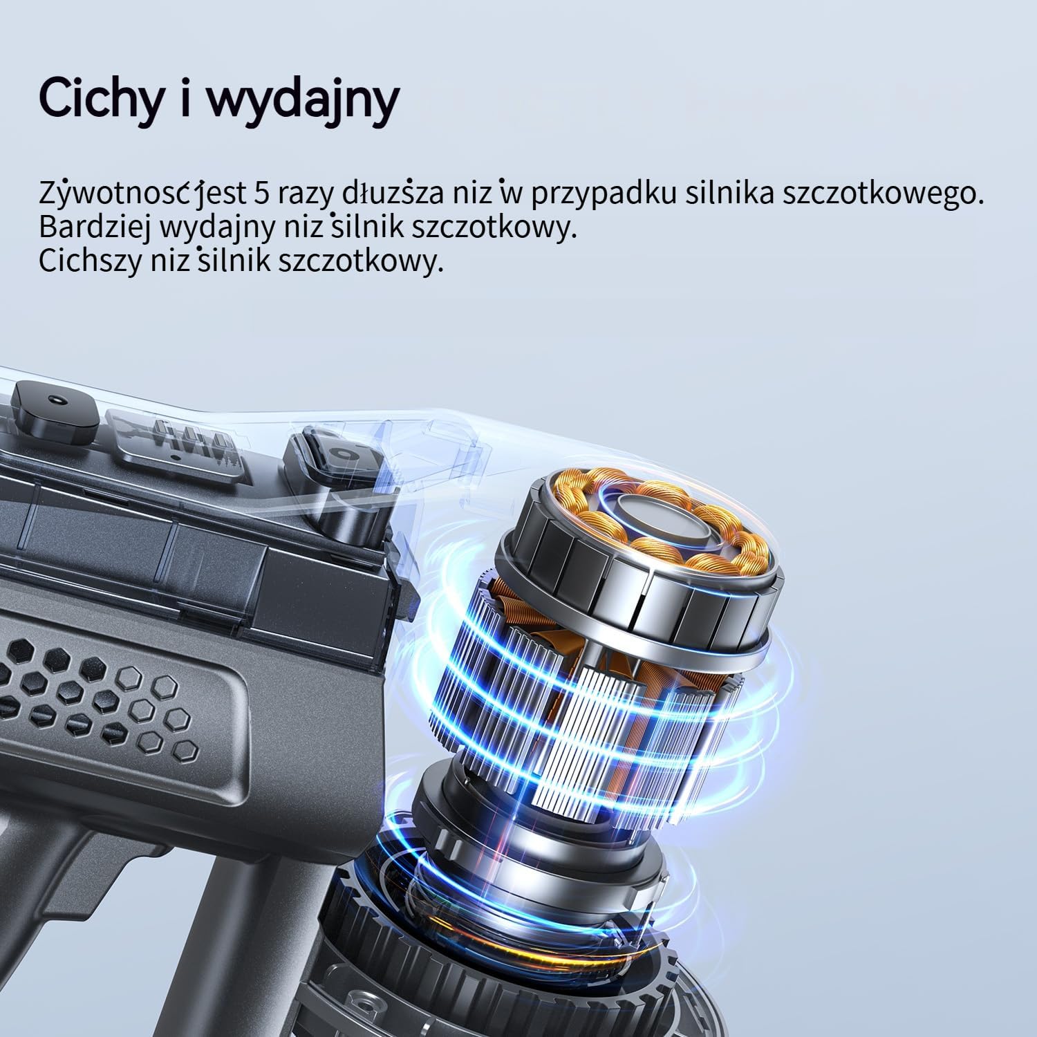 Greenote Bezprzewodowy odkurzacz, lekki odkurzacz bezprzewodowy 23000pa, pionowy odkurzacz ze światłami LED, wielofunkcyjny 6 w 1, działa 35 minut, waga 1,5 kg, do twardych podłóg i dywanów z krótkim