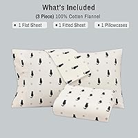 Vista 191 de RUVANTI Flannel Sheets Twin Size - 100% Cotton Double Brushed Twin Sheets Set, Deep Pockets 16 Inches, All Seasons Breathable & Extra Soft Bed Bali