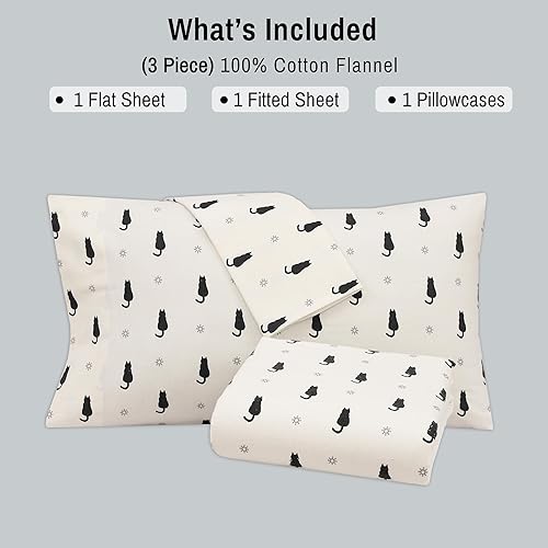 Vista 139 de RUVANTI Sábanas de franela 100% algodón King 4 piezas Celestial Stag Ciervo celestial