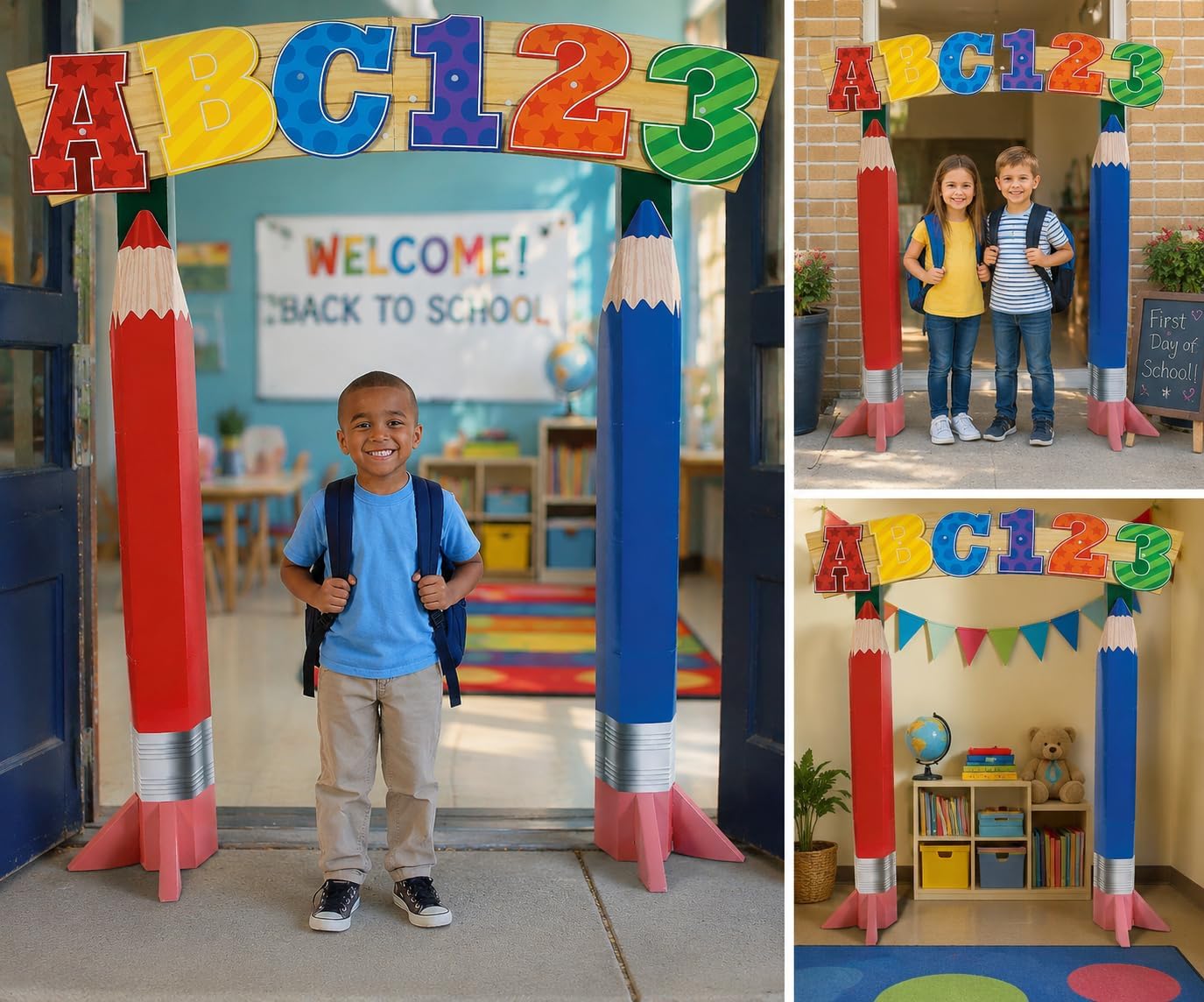 Fun Express Graduation Decorations 2026 Backdrop Arch - Class of 2026 Elementary Graduation Party Supplies | Cardboard Stand Up Photo Booth Archway for Kindergarten & Preschool Ceremonies