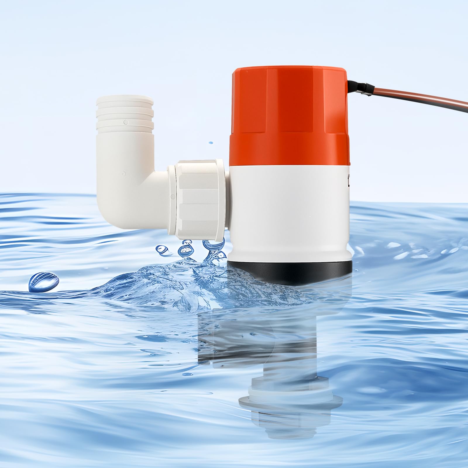 VEVOR Bomba de Pozo Vivo para Barco, 43 W 1100 GPH Bomba de Aireación de Pozo Vivo Recta con Entrada Doble, Carcasa ABA y Cartucho de Motor Desmontable, Prueba Corrosión para Agua Dulce y Salada