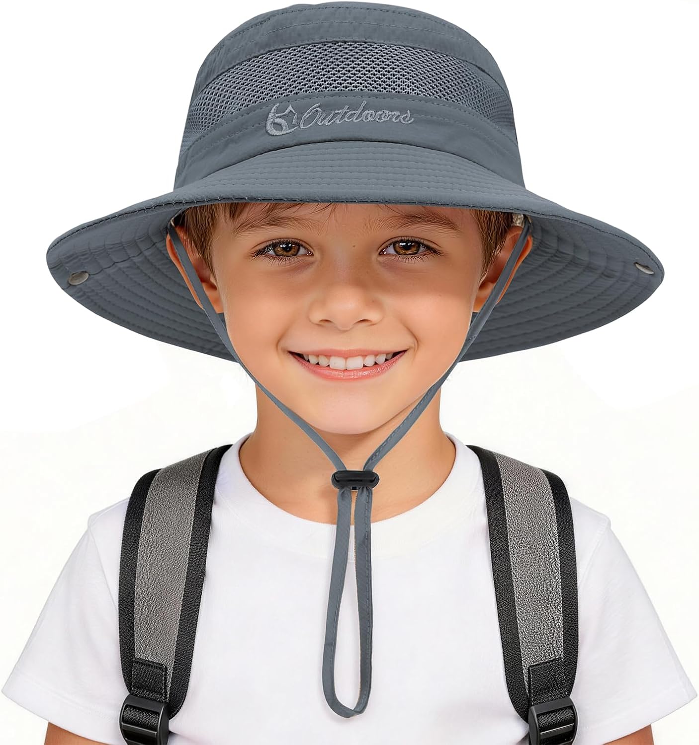 American Trends Kids Safari Sun Hat - Dual Adjustable Quick Dry UV Protection Bucket Hat for Boys Girls Beach Summer