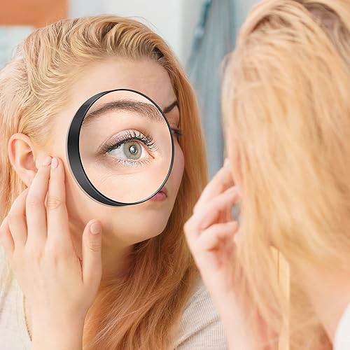 Miniatura 4 de MIYADIVA Espejo de aumento 20X, pequeño espejo de viaje con ventosa y pinzas, 3.5 pulgadas