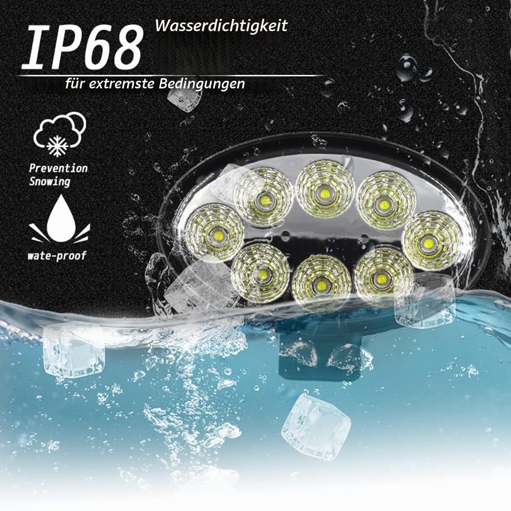 Led Arbeitsscheinwerfer 12v 24v,6x24w Offroad Scheinwerfer Oval