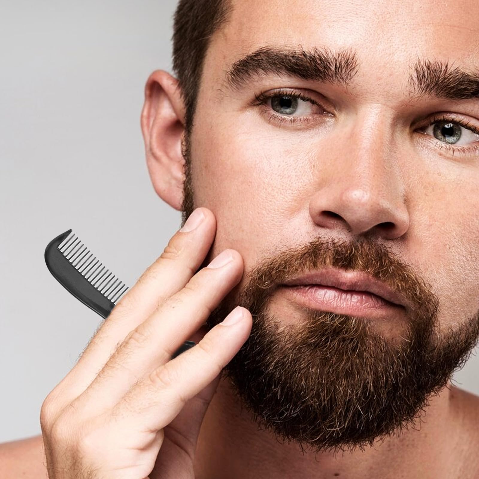 Alipis Set in Inossidabile Antiruggine Forbici per Barba e Baffi 4 con Pettine e Custodia per, per Barberia e Domestico