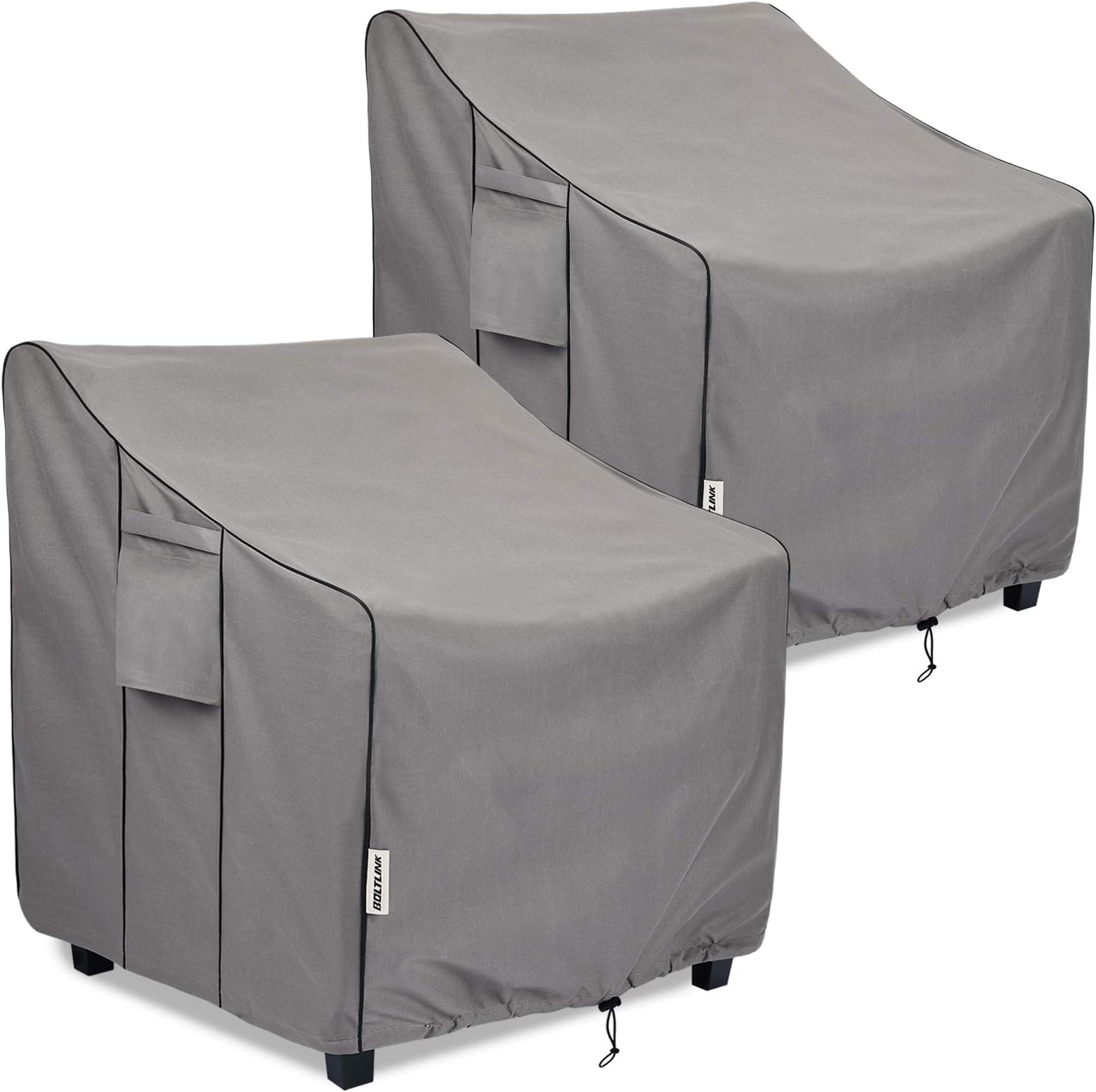 BOLTLINK Patio Chair Covers Waterproof, Heavy Duty Outdoor Furniture Covers Fits up to 31.5W x 33.5D x 36H inches -2 Pack