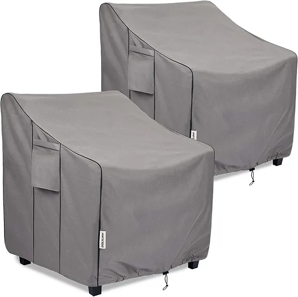 BOLTLINK Patio Chair Covers Waterproof, Heavy Duty Outdoor Furniture Covers Fits up to 36W x 37D x 36H inches -2 Pack