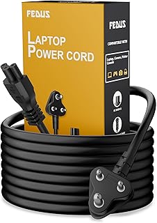 FEDUS 1M 3 Pin AC Laptop Power Cord Cable Notebook Computer Replacement Charger Wire 18AWG Laptop Adapter Power Cable Char Price In India