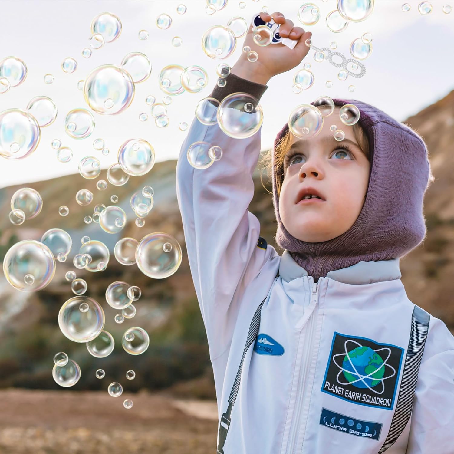 JOYYPOP 24 Pack Mini Bubble Wands for Kids Space Party Favors Astronaut Bubble Wands Summer Gifts for Boys Girls Space Theme Birthday Party