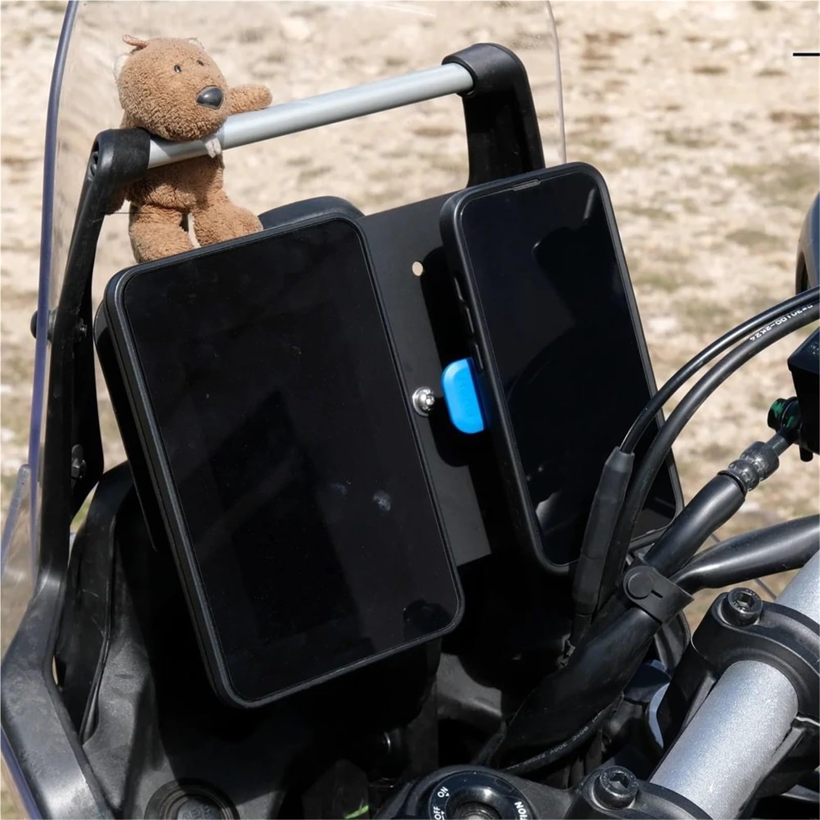Uchwyt do nawigacji GPS uchwyt Podstawa wyświetlacza wielofunkcyjna, podstawa GPS pasująca do TENERE 700 T7 T700 2025+, rozszerzająca wyświetlacz fotela nawigacyjnego Uchwyt GPS