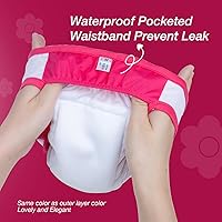 Vista 10 de Pet Soft Washable Female Diapers (3 Pack) Female Dog Diapers, Comfort Reusable Doggy Diaper for Girl Dog in Period Heat (Sprightly, XS)