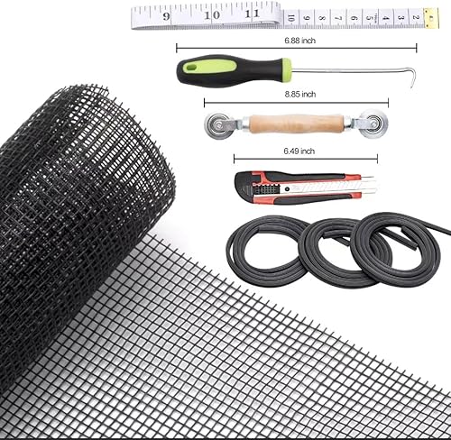 Kit de reparación de puertas y ventanas, kit de reparación de pantalla de fibra de vidrio ajustable con herramientas, malla de fibra de vidrio para disponible en Yaxa Peru