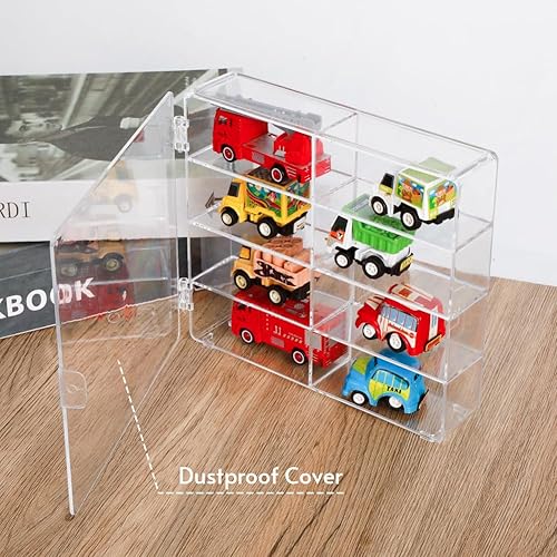 Miniatura 6 de Vitrina acrílica para ruedas calientes vitrina de 4 piezas con capacidad para ruedas calientes de hasta 32 164 escalas - Caja de almacenamiento