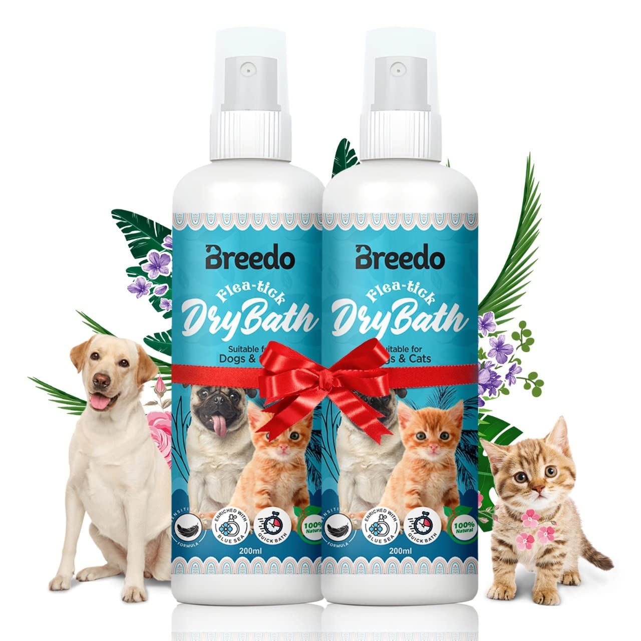 Breedo (Pack of 2) Blue Sea Conditioning Waterless Shampoo Spray for Dogs & Puppy Dry/Waterless Dog Shampoo(400 ml)| Maintains Overall Skin Health, Nourishing Hair and Shiny Body (B0BP2X3LFT) Amazon Price History, Amazon Price Tracker