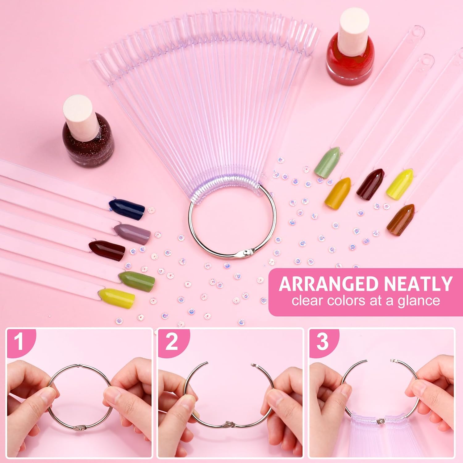 SUBAY Professional Finger Toe Nail Care Electric Nail Drill Machine with 200 Pcs Nail Swatch Sticks