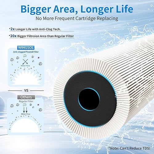 Miniatura 3 de Sistema de filtro de agua debajo del fregadero, diseño antiobstrucción, reduce PFAS, plomo, cloro, mal sabor, sedimentos, NSFANSI 42 y 53, 8 K