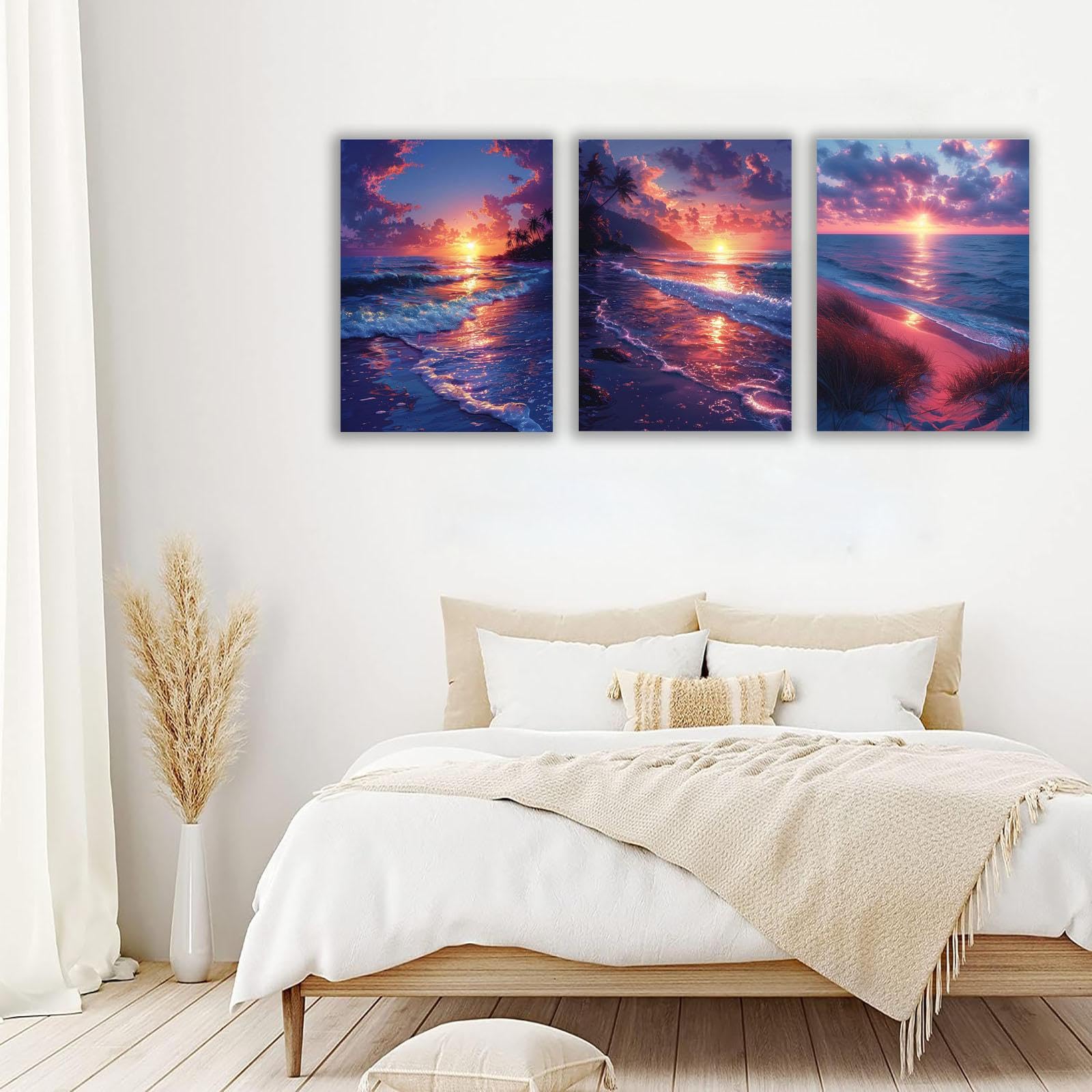 海辺の風景画 3枚セット キャンバスアート Amazon.co.jp: SHYAMIC 3枚セット 海の景色 海 太陽の光 海の写真