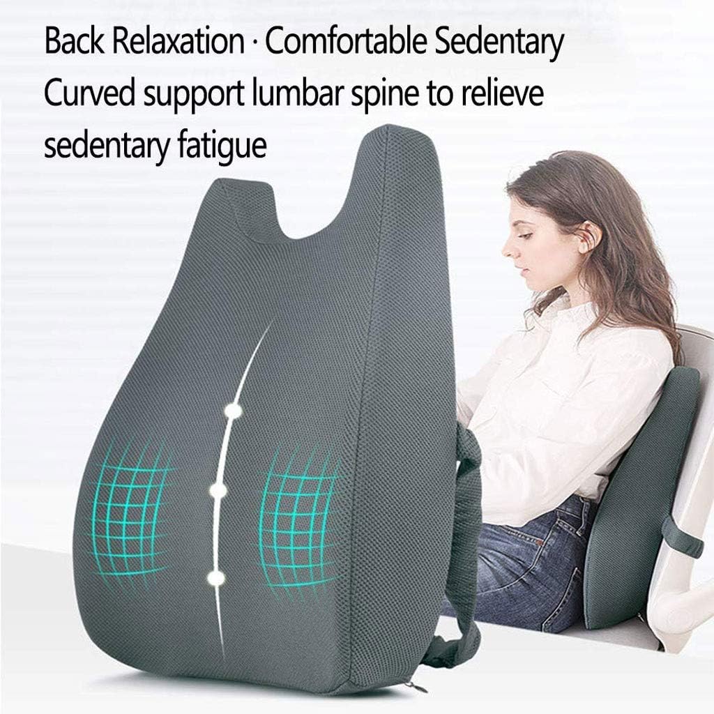 Car Lumbar Pillow - Memory Foam Back Cushion Pillow Office Chair Seat Lumbar Pillow(E)