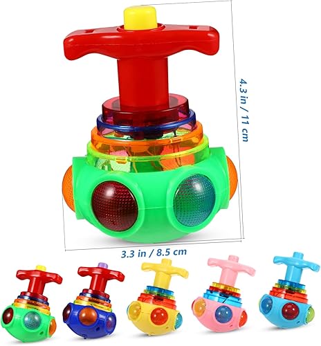 Miniatura 4 de Toyvian 3 piezas de juguetes giratorios iluminados con luces LED intermitentes y juguetes de giroscopio intermitentes eléctricos con luces LED